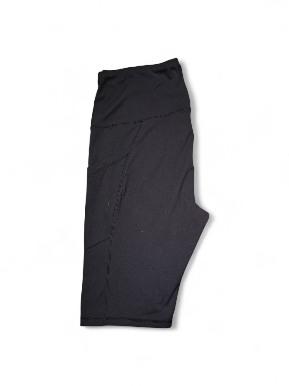 2 Pack Women’s Black Biker Shorts XL High Waist Stretchy Athletic Summer Bundle - Picture 3 of 8